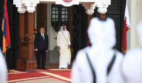 Official ceremony of welcoming the President of Armenia took place at the Diwan of Emir of Qatar