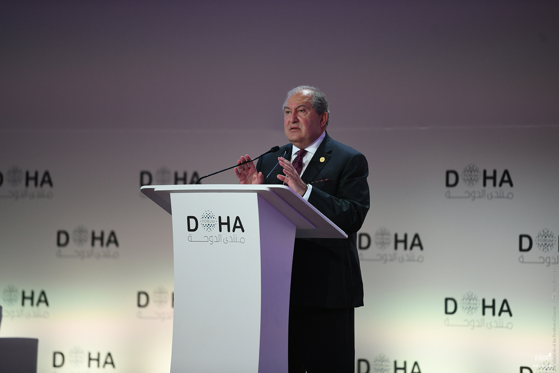 President Sarkissian made a statement at the Doha Forum Embassy of